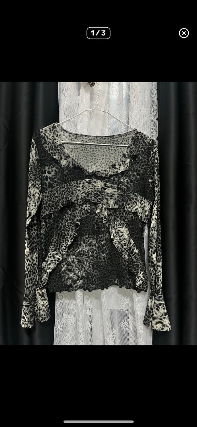 Vintage leopard blouse 상품이미지1