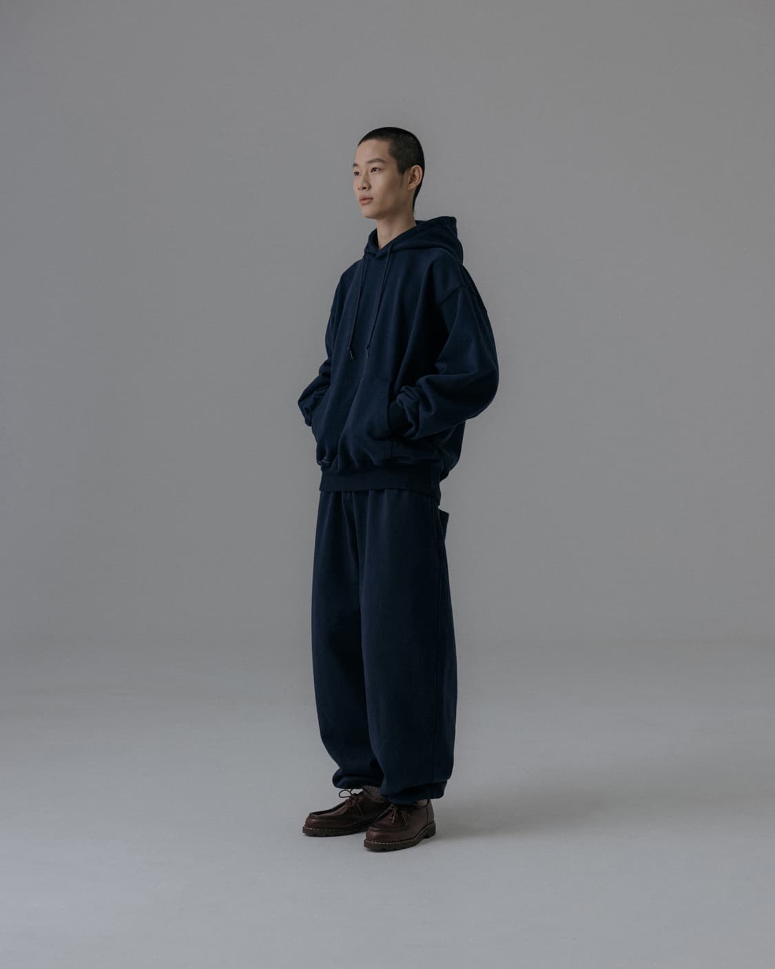 앵글런 헤비 웨이트 클래식 조거 팬츠 네이비 1사이즈 (새제품) 상품이미지9