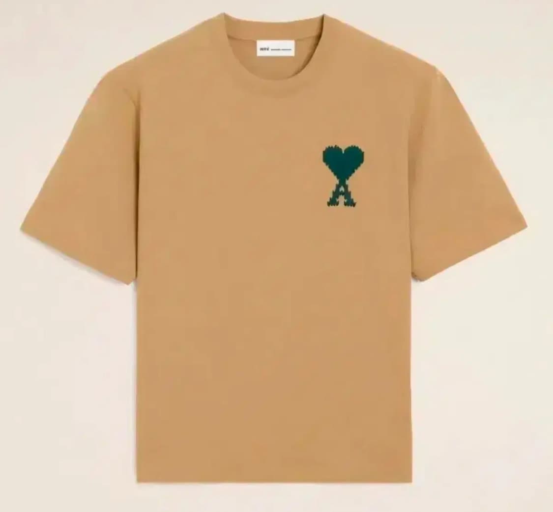 아미 빅로고 반팔티 베이지/아이보리 새상품 상품이미지2