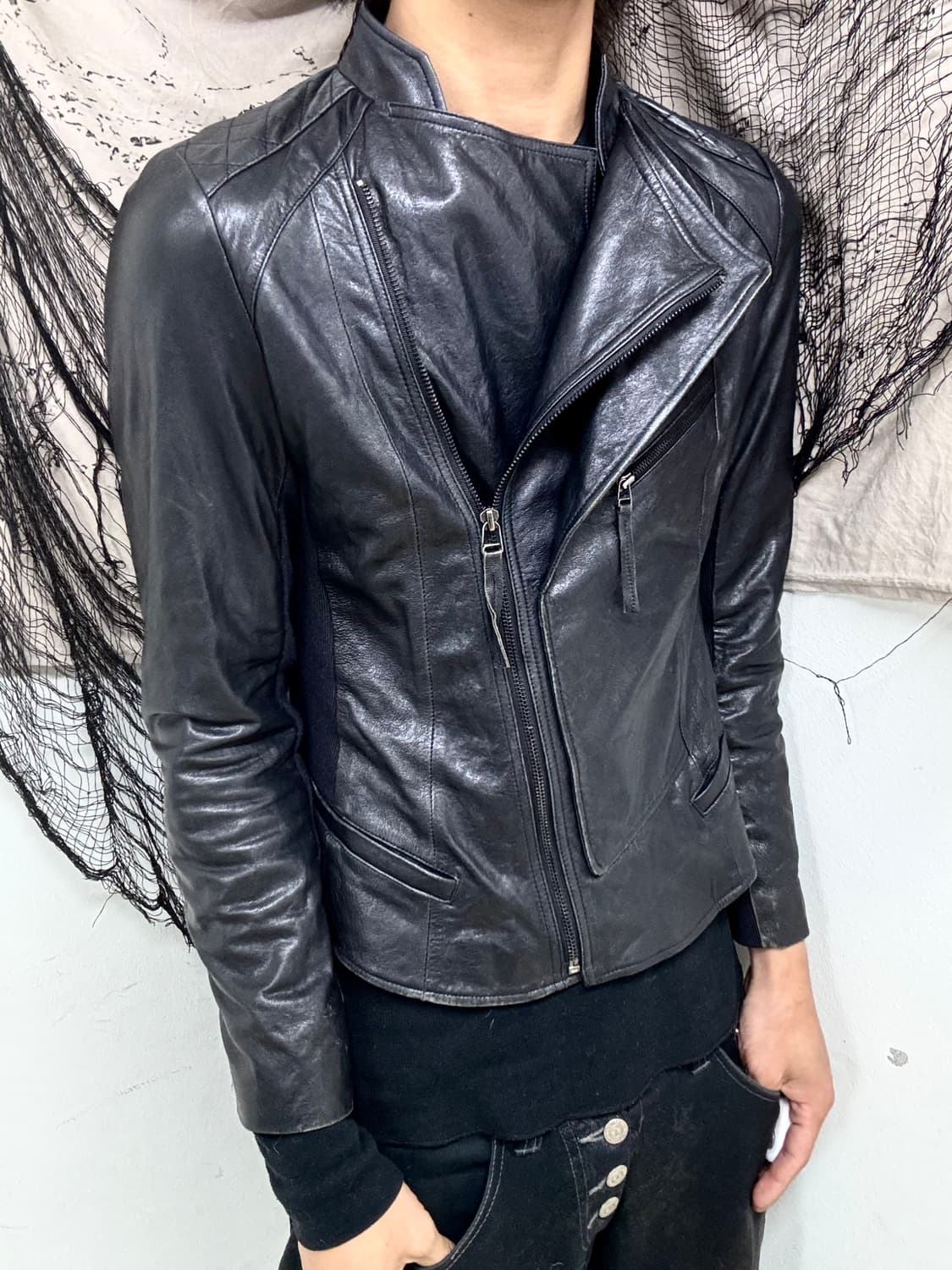 SheepSkin Side Zipper Layered Jacket 상품이미지2