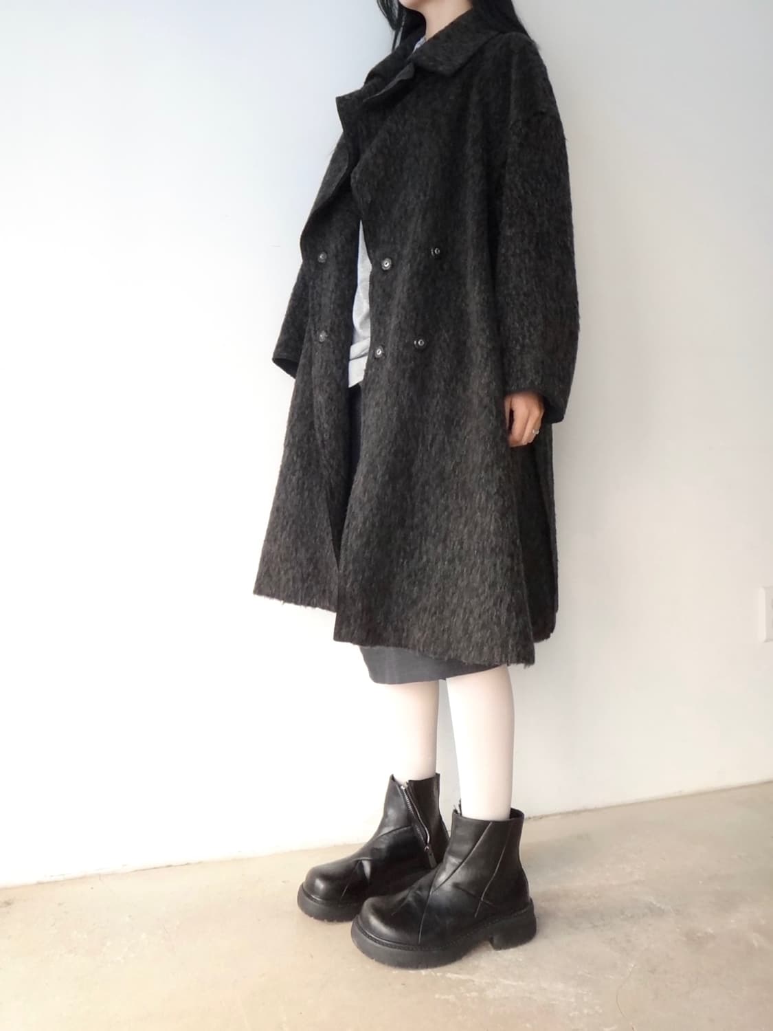 SYSTEM mohair wool coat / grey 상품이미지1