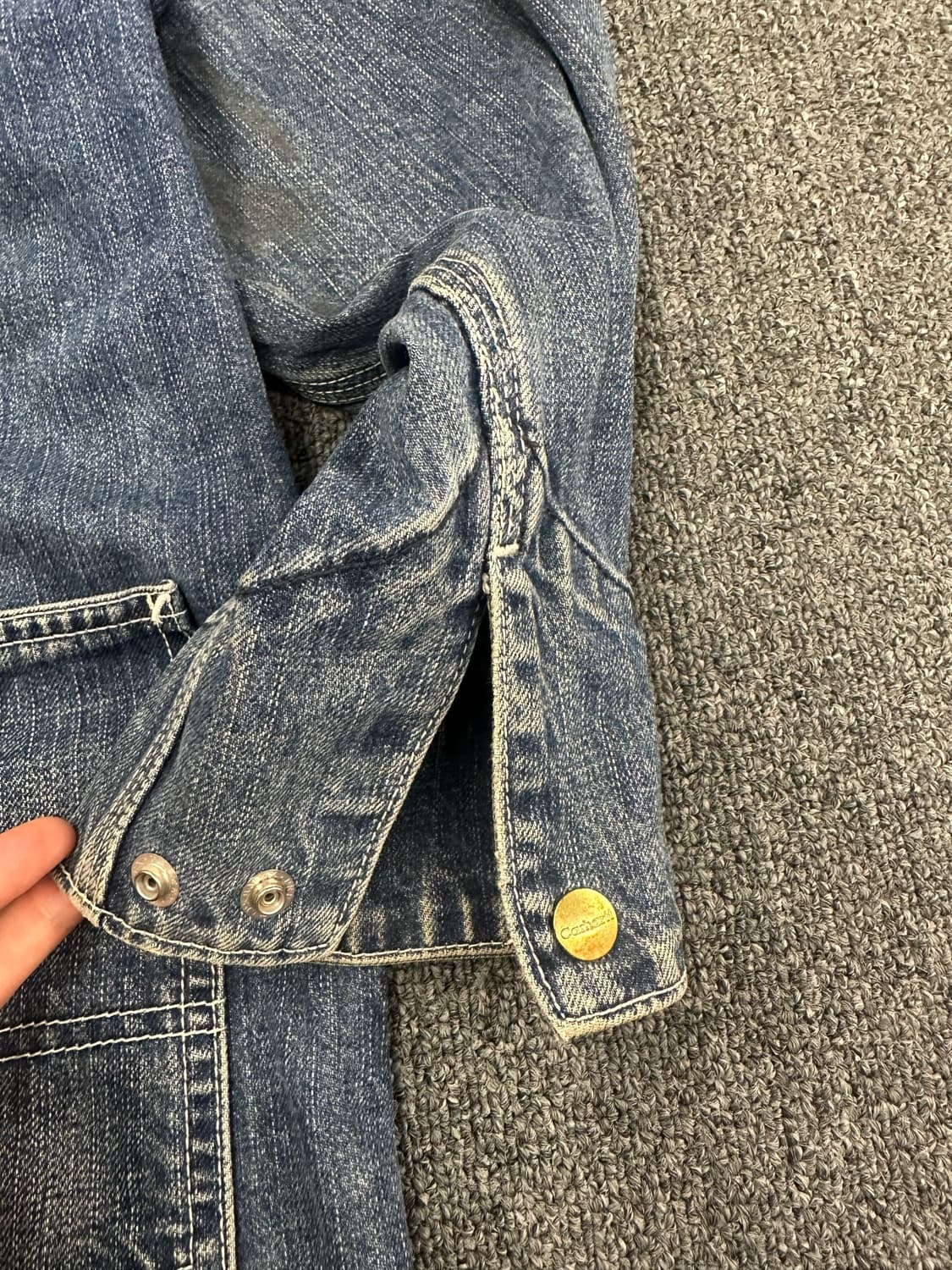 L)칼하트 빈티지 워싱 데님 초어 자켓 상품이미지4