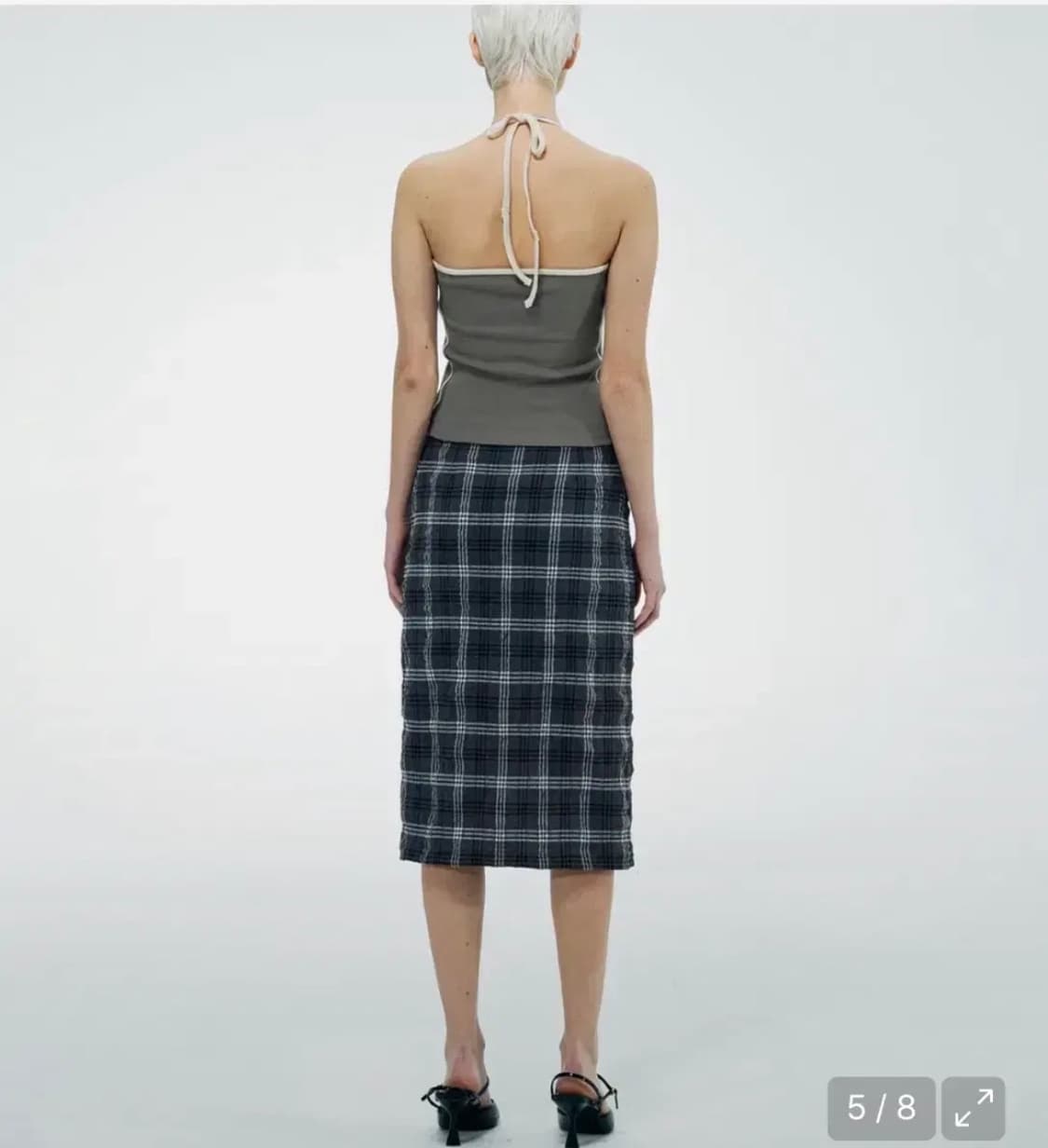 스컬프터 로고나시 Classic Logo Halter Top Mocha 상품이미지3