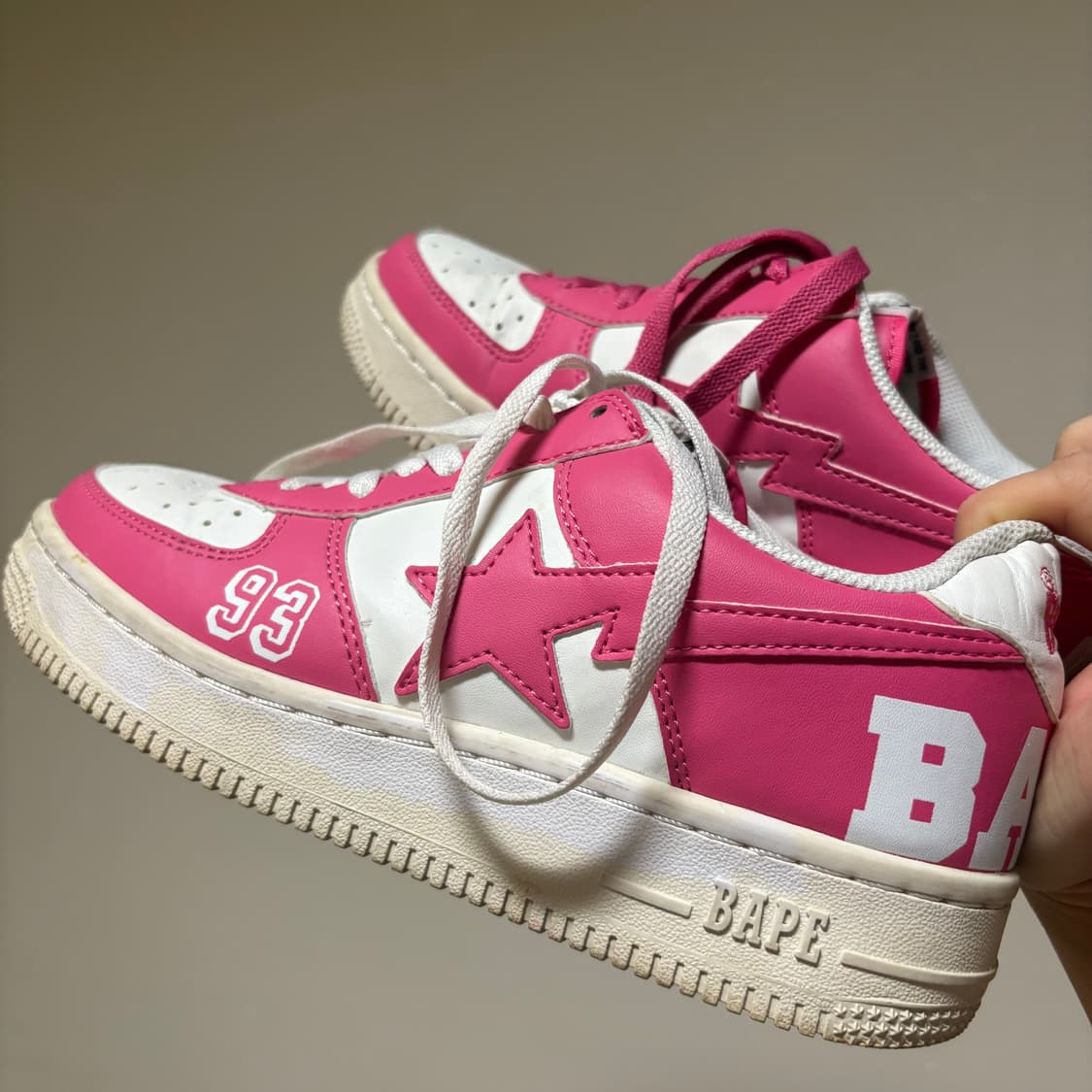 (극악매물) 베이프 스타 로우 93 핑크 상품이미지2