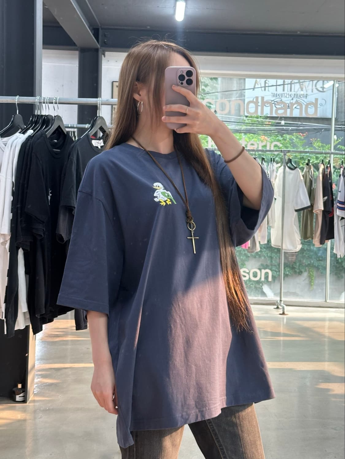 팔라스 25Ss 덕 오프 반팔티 네이비 상품이미지3