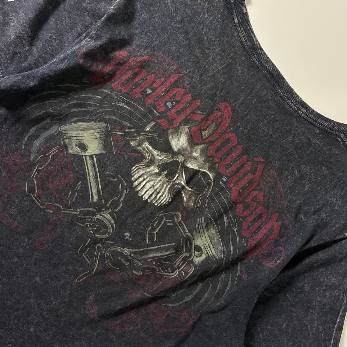 Harley davidson   할리 데이비슨 스컬 프린팅 반팔티셔츠 상품이미지5