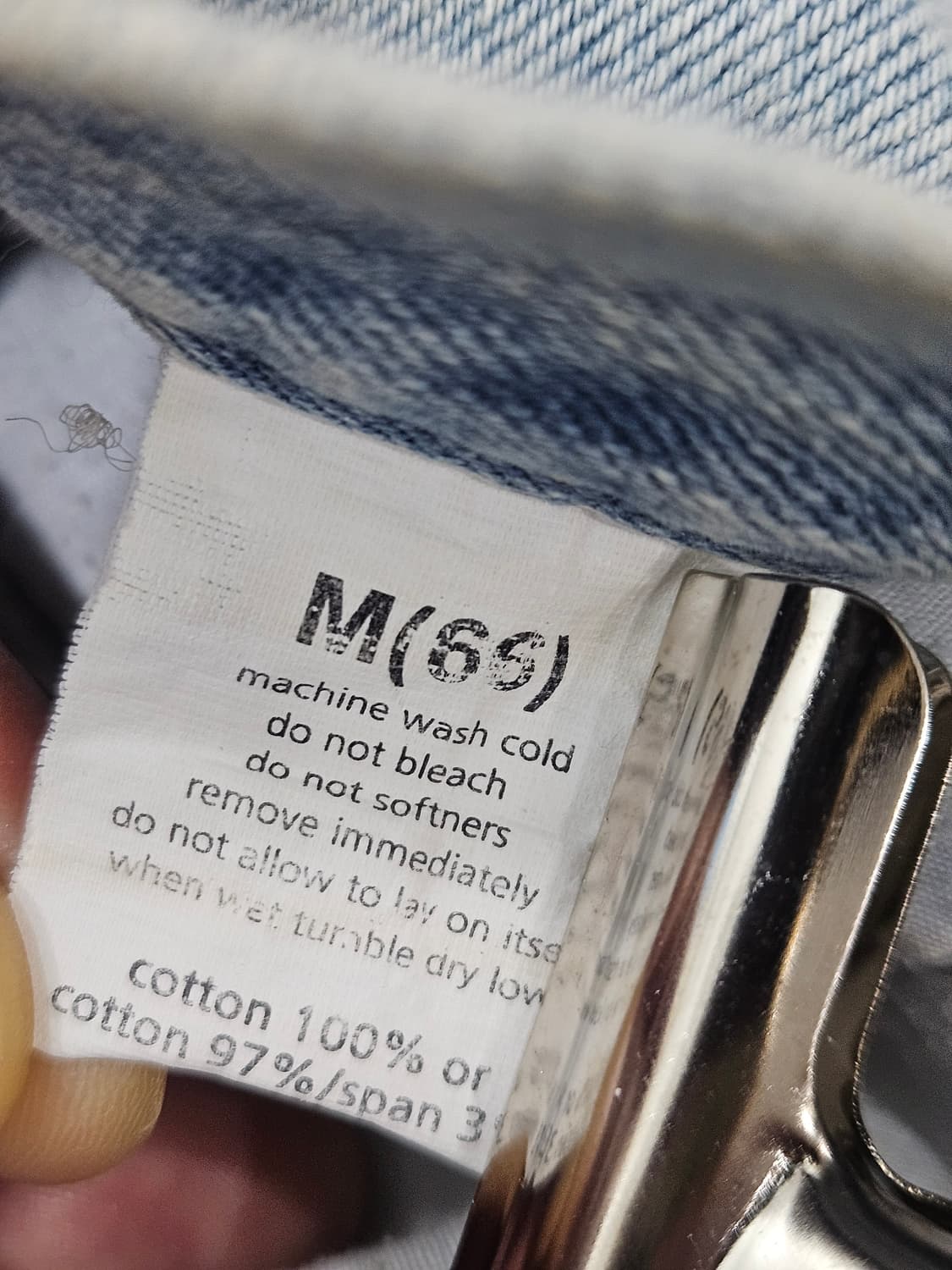 뒷밴딩와이드 아이스 데닝 팬츠 M 상품이미지4