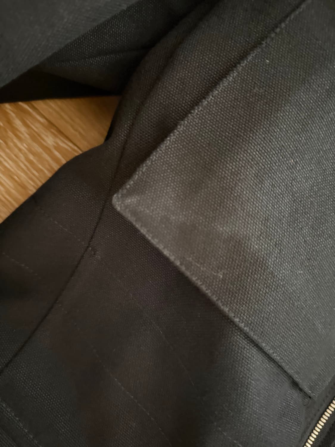 렉토 프렌치 빈티지 밀리터리 캔버스 자켓 블랙 M 상품이미지8