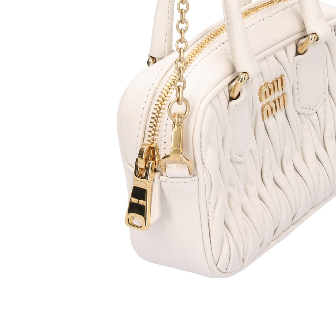 미우미우 5BP077 마테라쎄 탑핸들 미니백 레더 화이트 상품이미지9