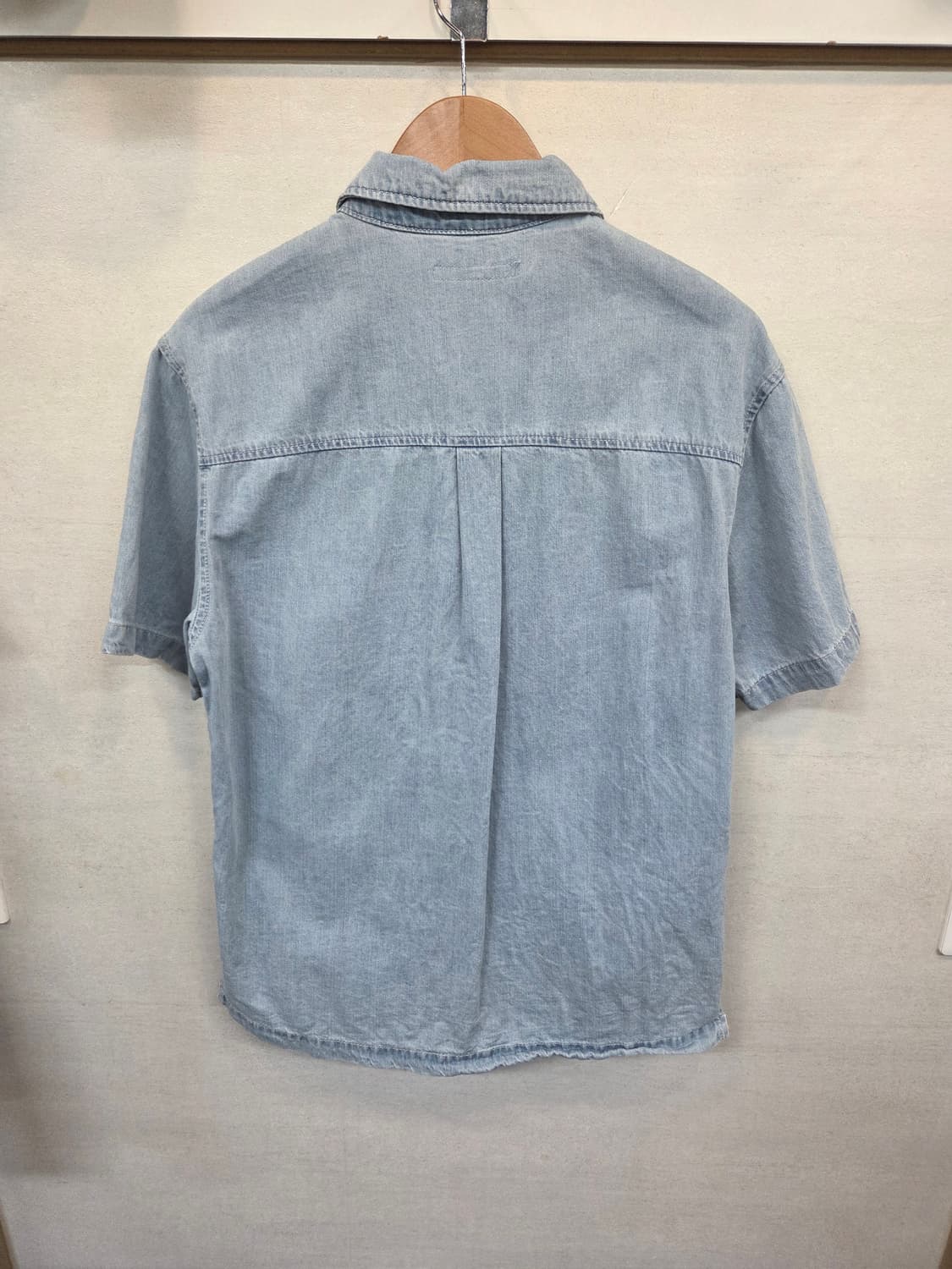 닉스 옆트임 데님셔츠 반팔 m 상품이미지2