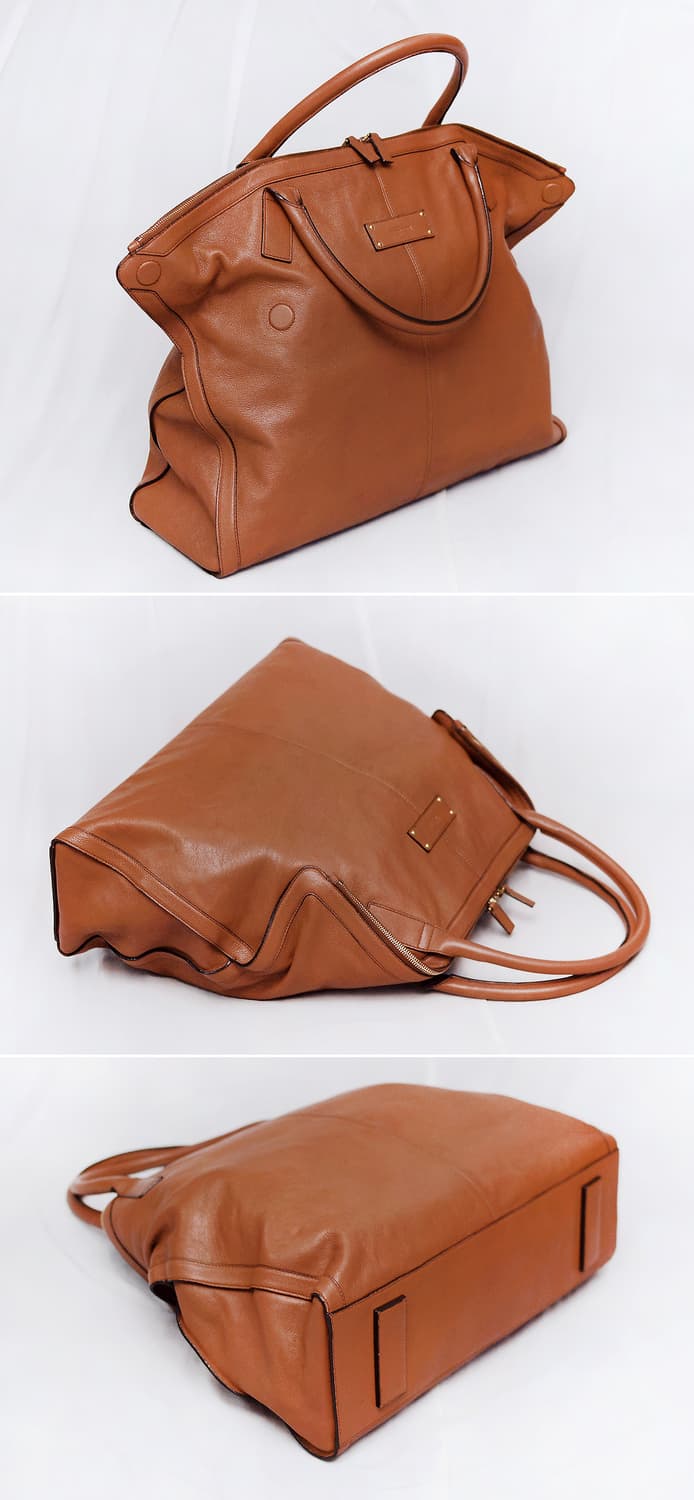 알렉산더 맥퀸 드 만타 브라운 카프스킨 레더 빅토트.숄더백 상품이미지4