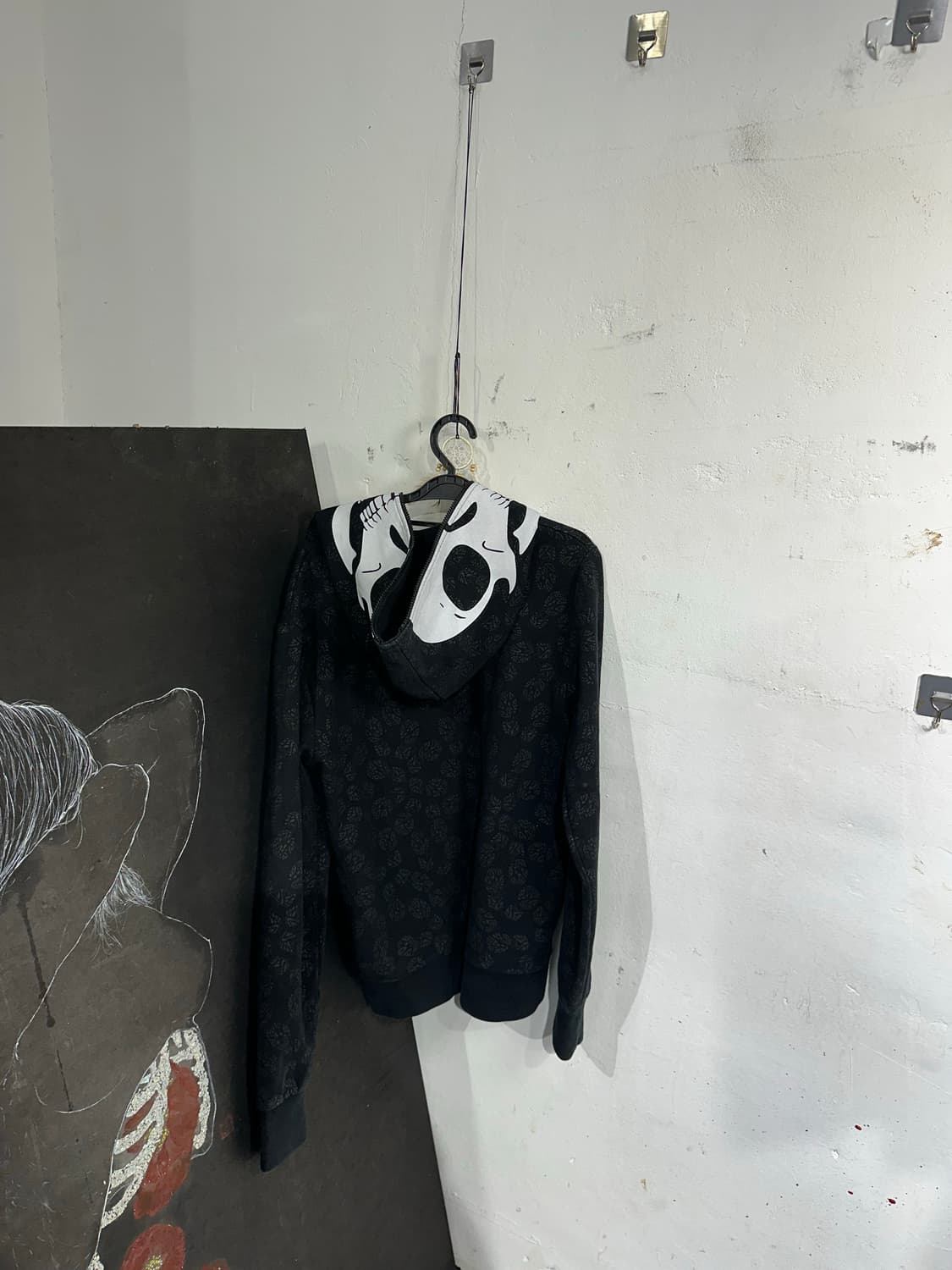 Jpn 일본빈티지 해골 풀오버 펑크 집업 져지 상품이미지9