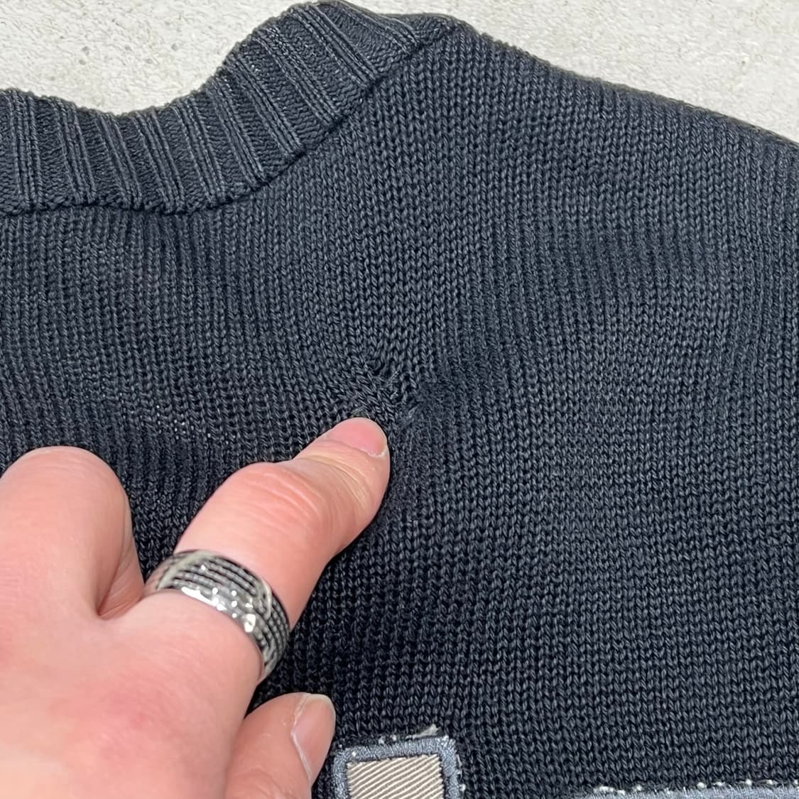 리바이스 백로고 니트집업 s09444 상품이미지5