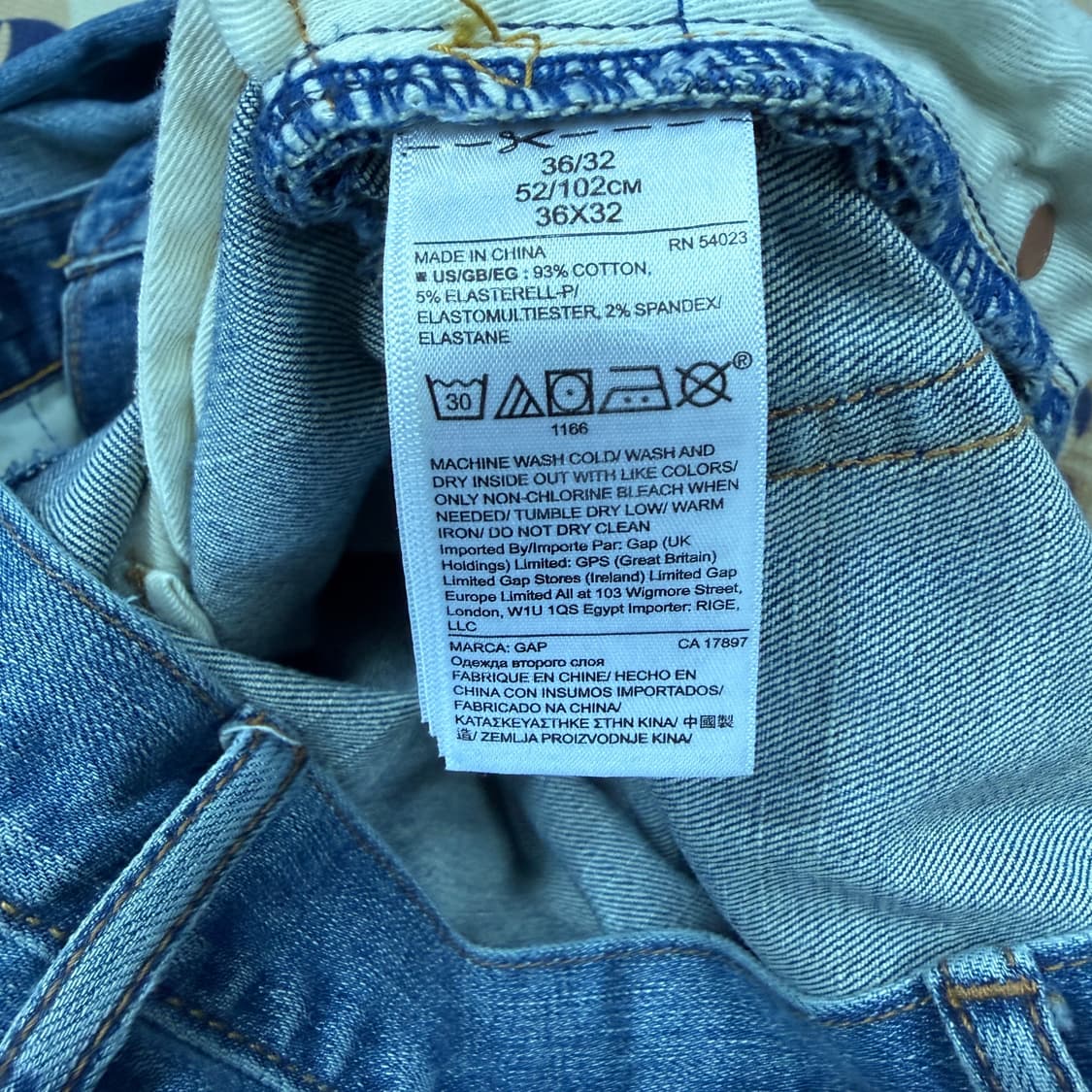 (36)갭 GAP 중청데님팬츠(빅사이즈) 상품이미지5