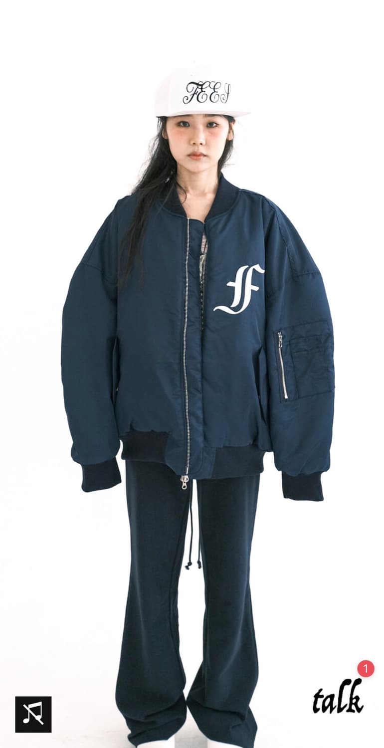 샵페어리 봄버 자켓 navy 상품이미지1