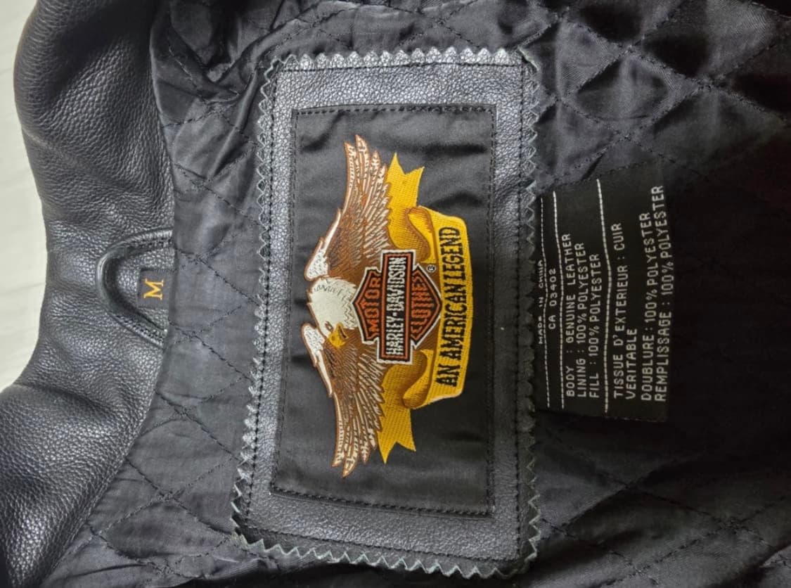 할리데이비슨 플레임 소가죽 레더 자켓 상품이미지3