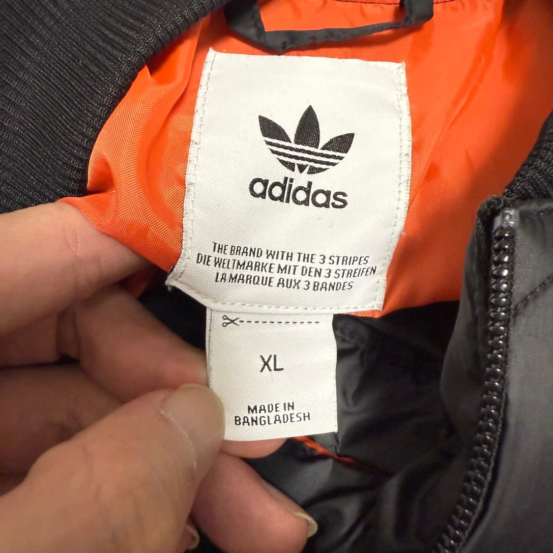 아디다스 파이어버드 퀄팅봄버 자켓 블랙 XL 져지 상품이미지3