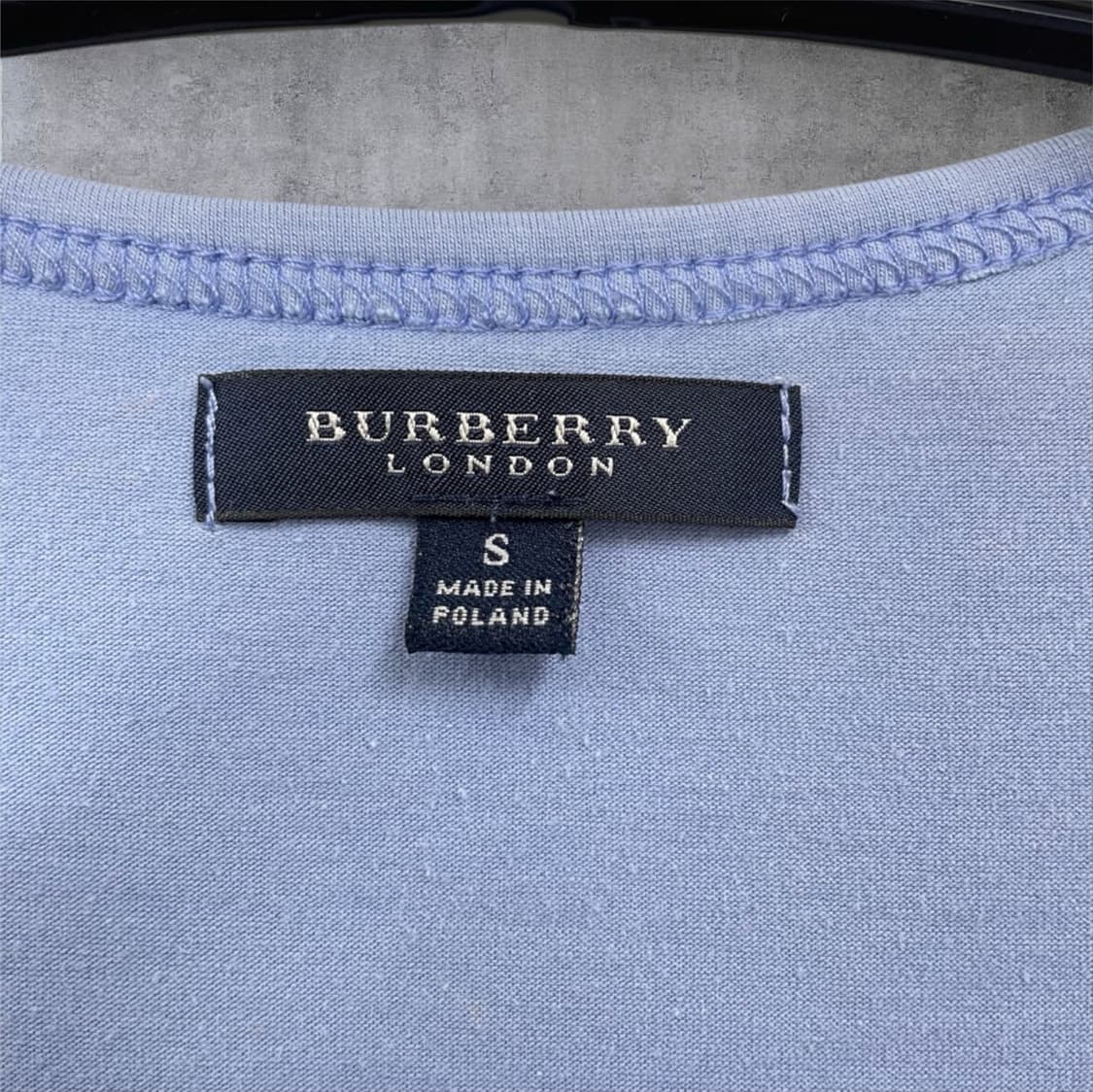 버버리 Burberry 스카이블루 U넥 캡소매 티셔츠 S 상품이미지3