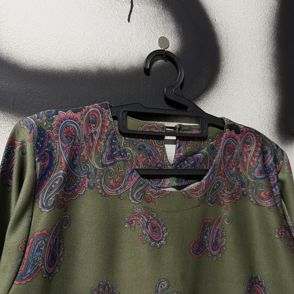 VTG 빈티지 페이즐리 패턴 긴팔 블라우스 탑 상품이미지3