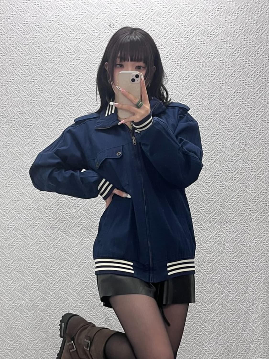 아디다스 흑탭 올드스쿨 레트로 프레피 바시티 자켓 105 C11142 상품이미지2