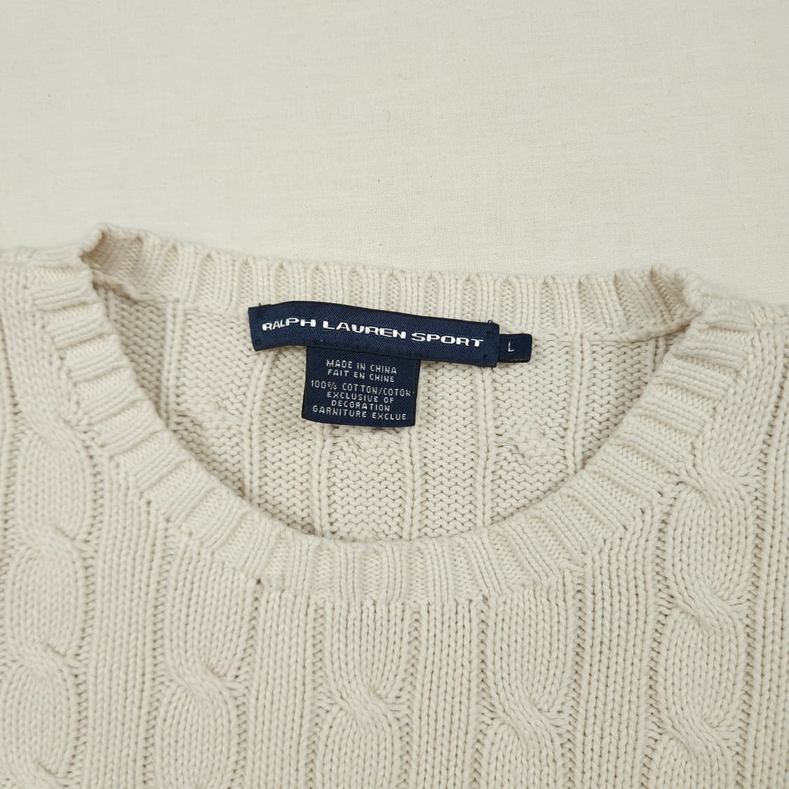 (여성L) 폴로 랄프로렌 아이보리 케이블 니트 상품이미지4