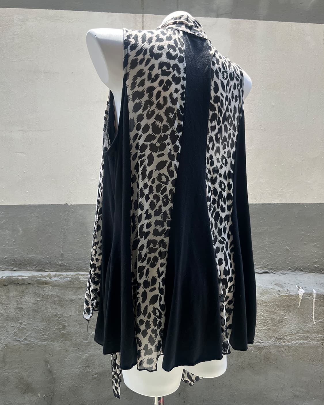 Gyaru Leopard Draped Vest 상품이미지3