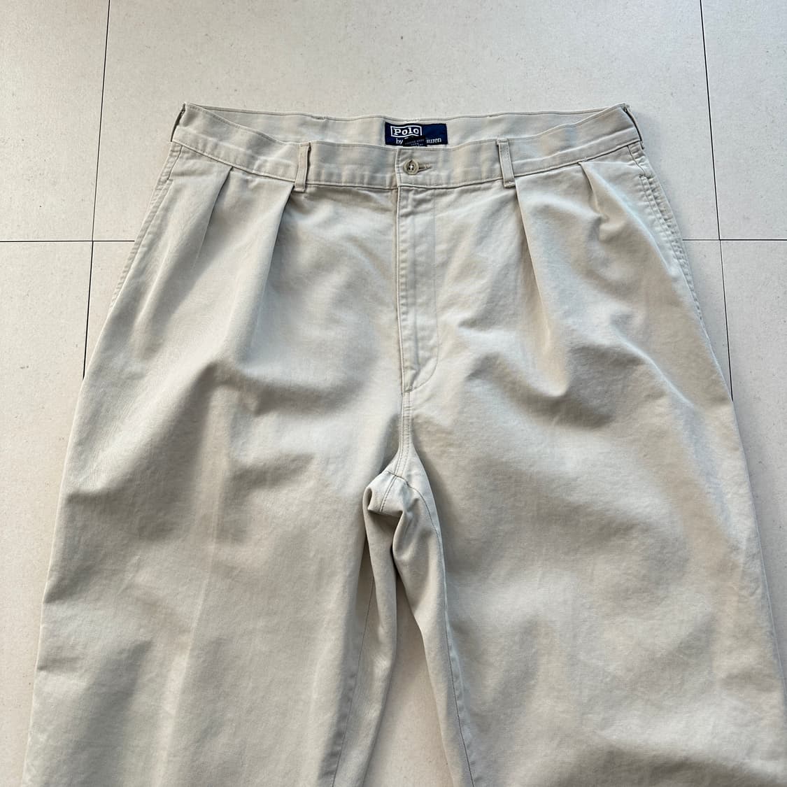 90s 폴로 랄프로렌 어센틱 치노팬츠 베이지 36x30  상품이미지2