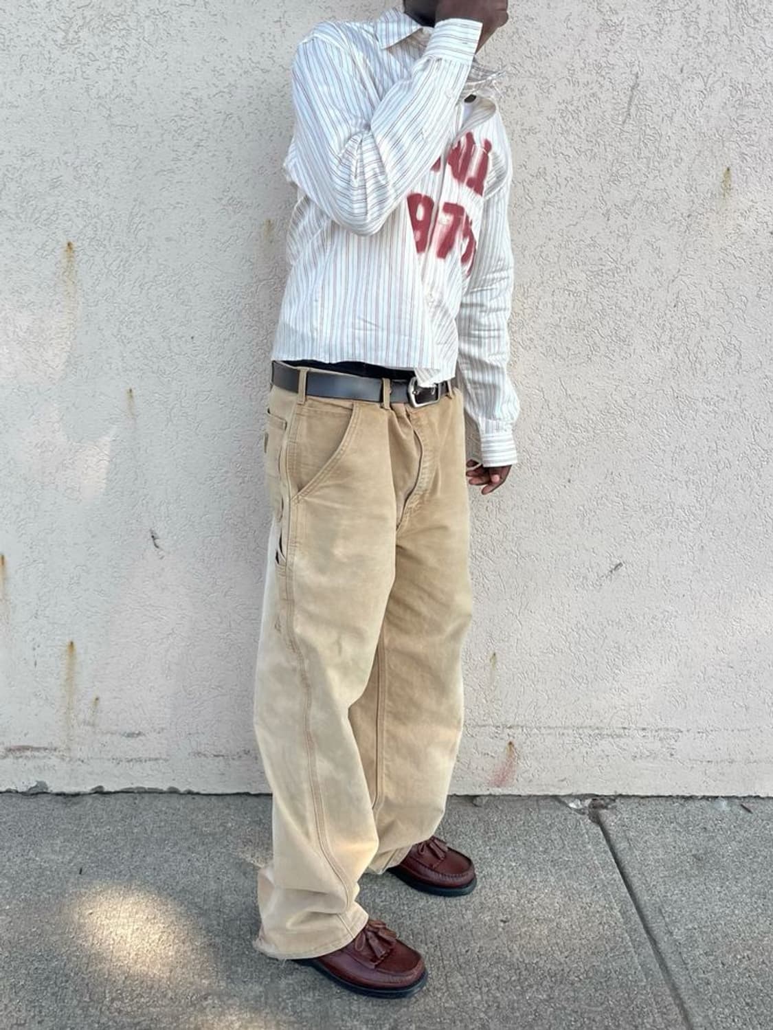 빈티지 칼하트 싱글니 카펜터 팬츠 B11BRN 상품이미지1