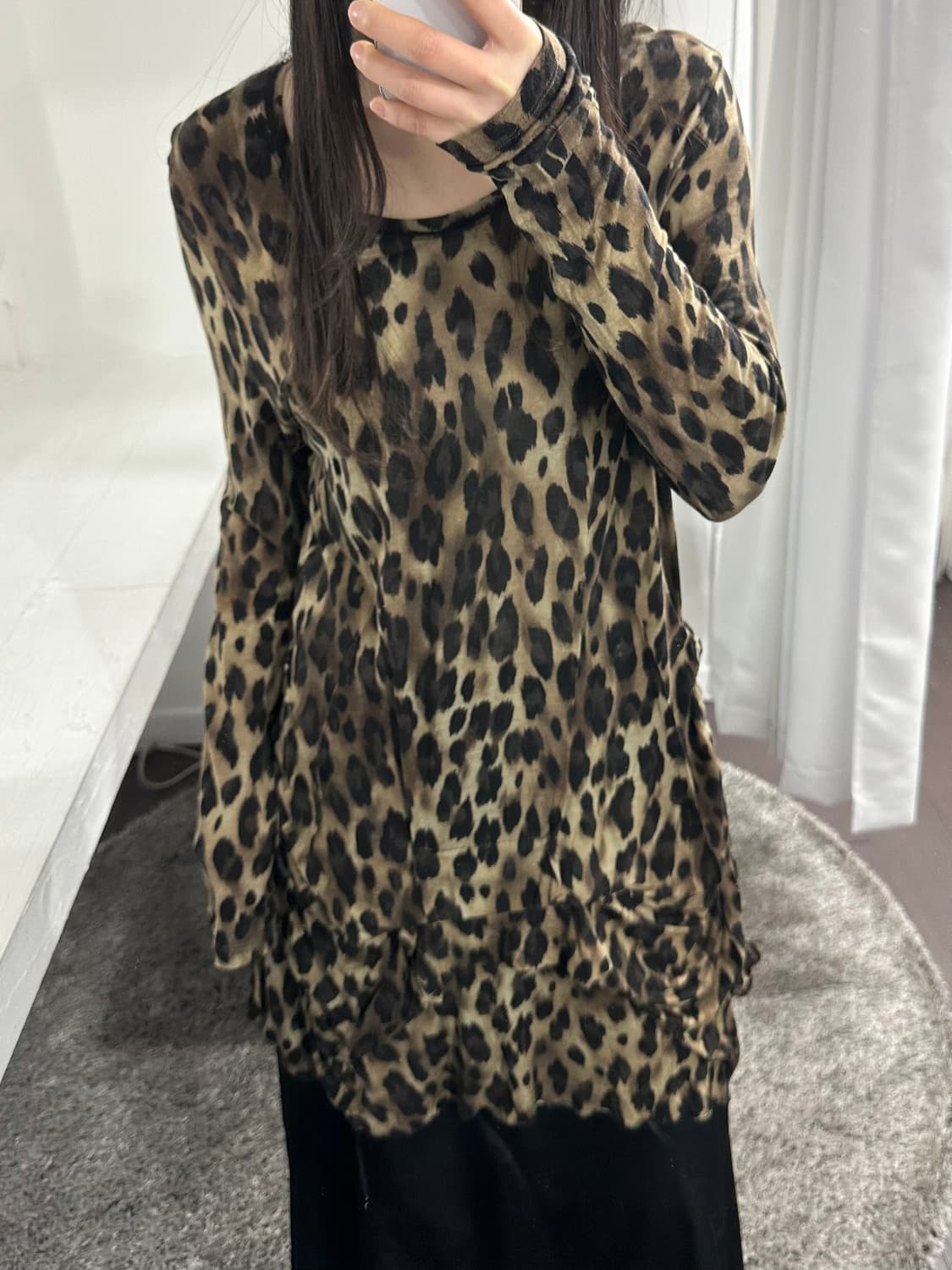 basile28 leopard detail longsleeve 상품이미지3