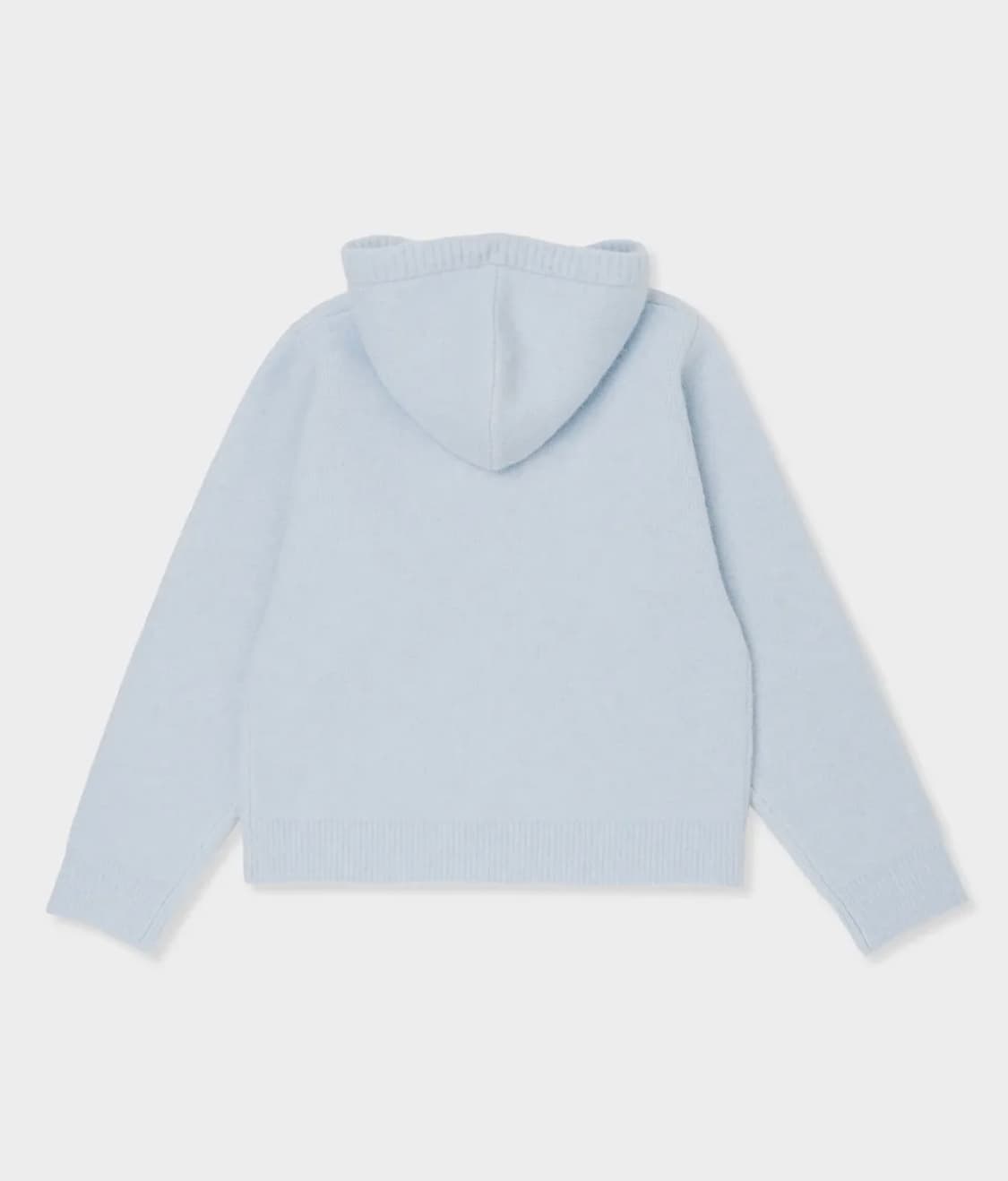 플랙 앙고라 후디 니트 스카이블루 S 상품이미지3