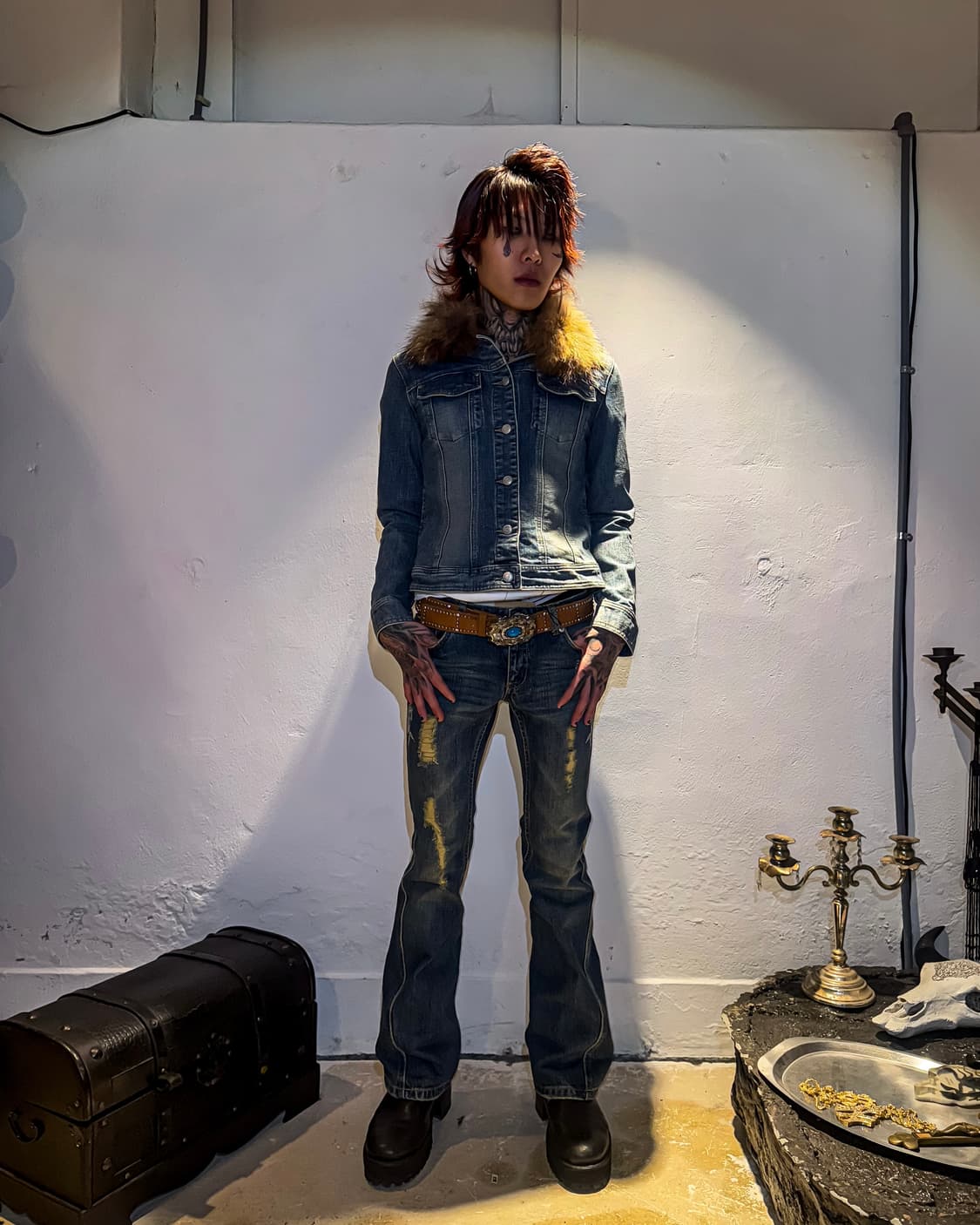 semantic design – Eagle Printed Boot-cut 상품이미지1