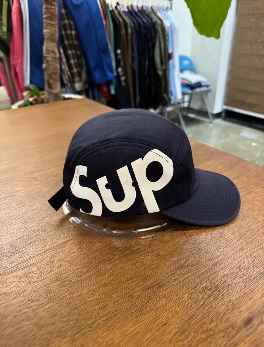 슈프림 Supreme SUP 캠프캡 네이비 상품이미지1