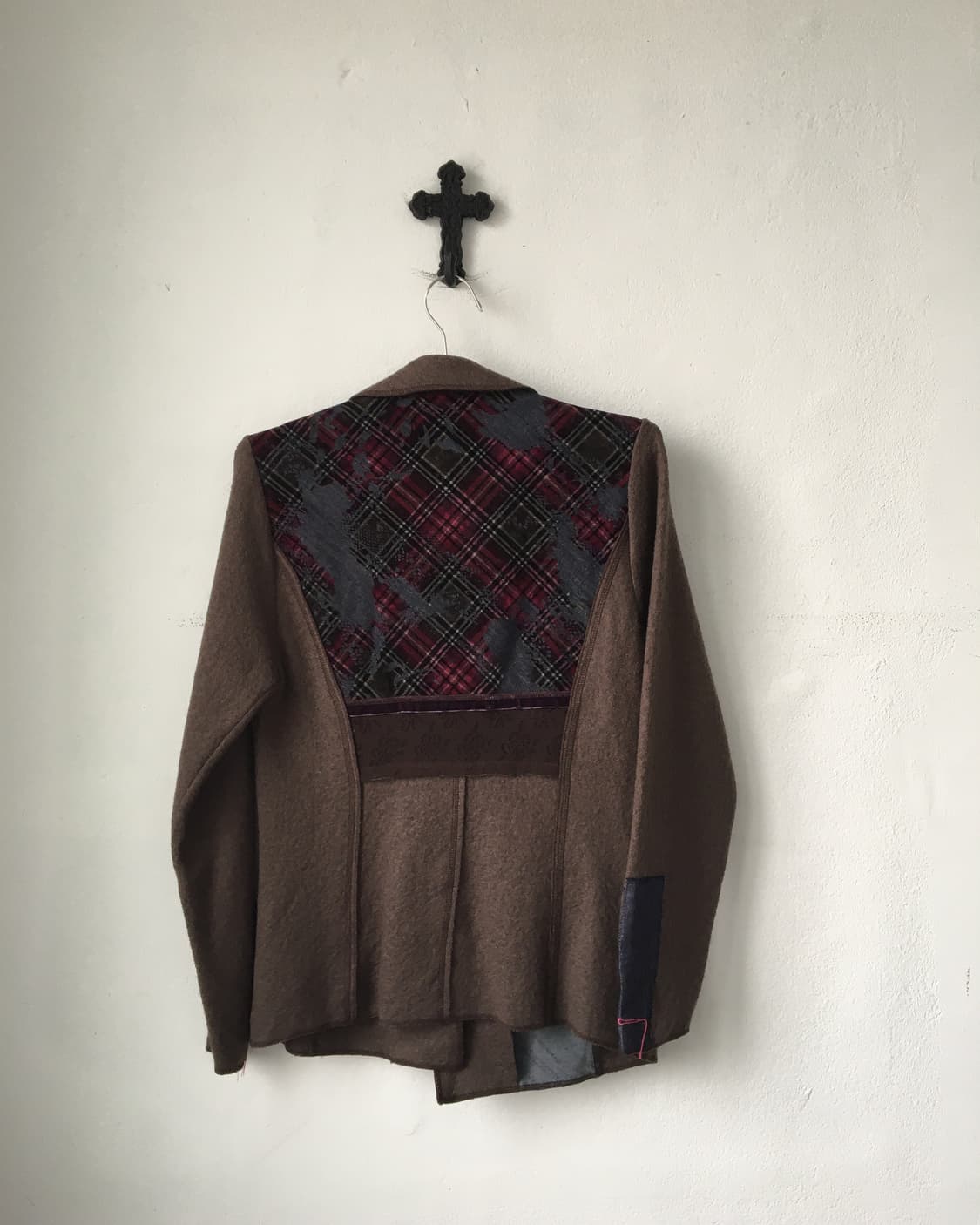 Patch work point woolen jacket 상품이미지3