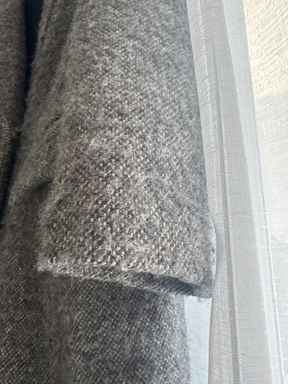 자라 오버핏 그레이 울블랜드 코트 상품이미지5