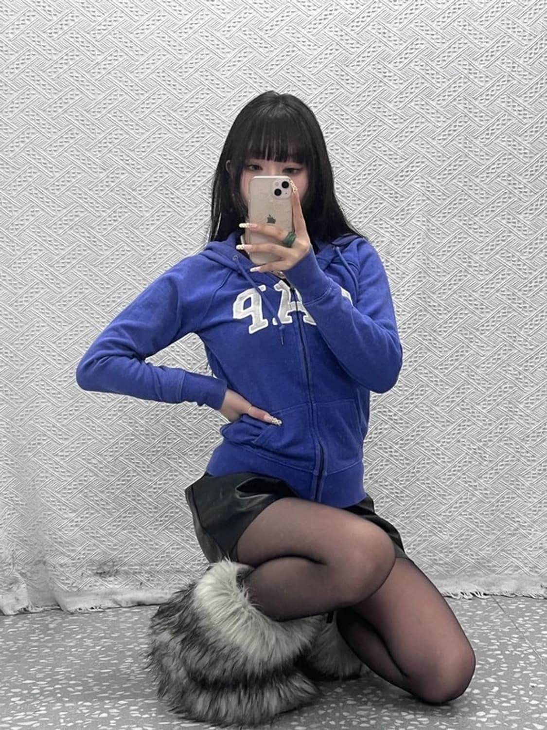 갭 올드스쿨 Y2K 빈티지 00's 블루퍼플 후드집업 XS C09823 상품이미지1