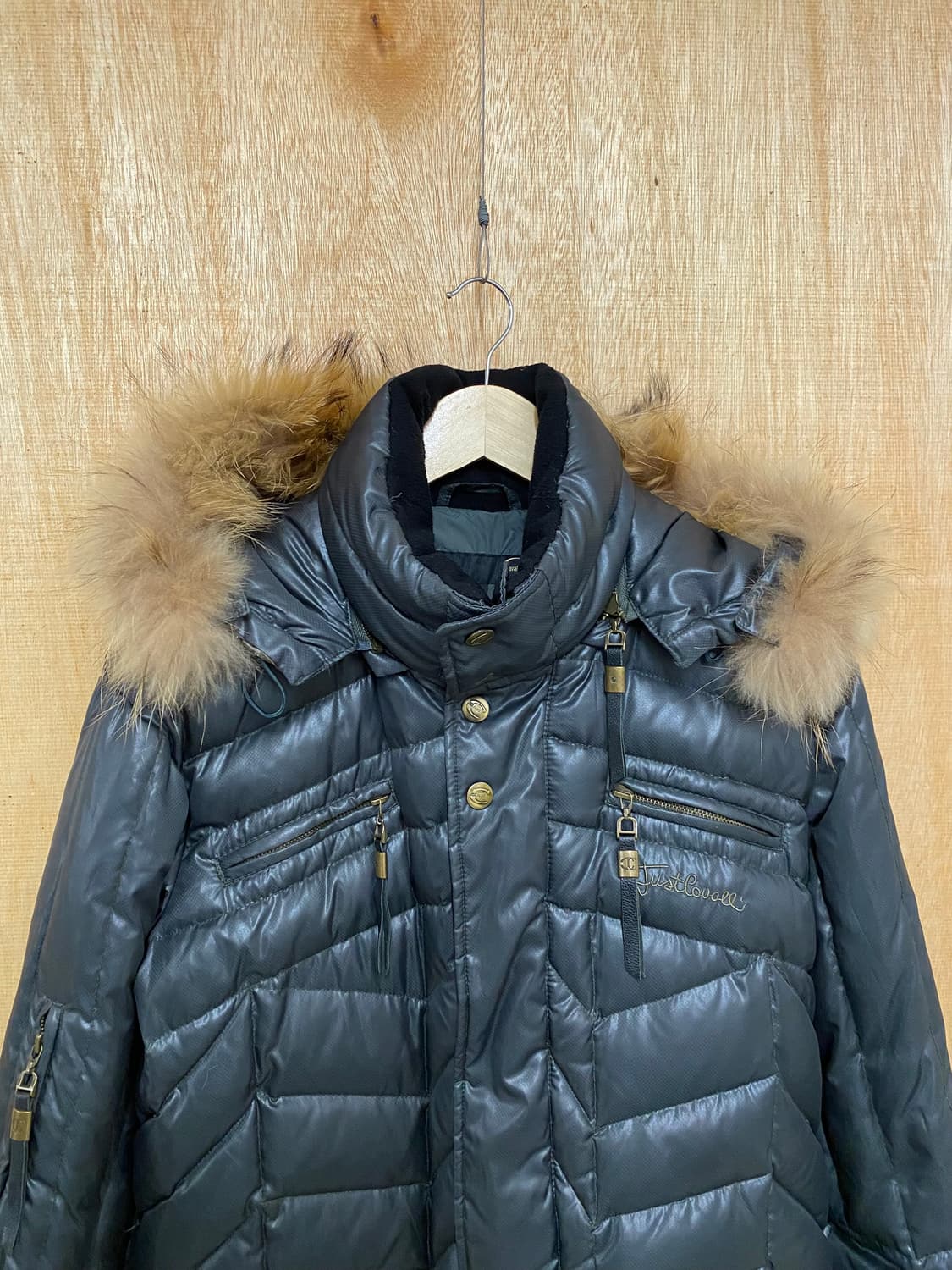 JUST CAVALLI y2k down parka 울프죠 다운 패딩 파카 상품이미지3