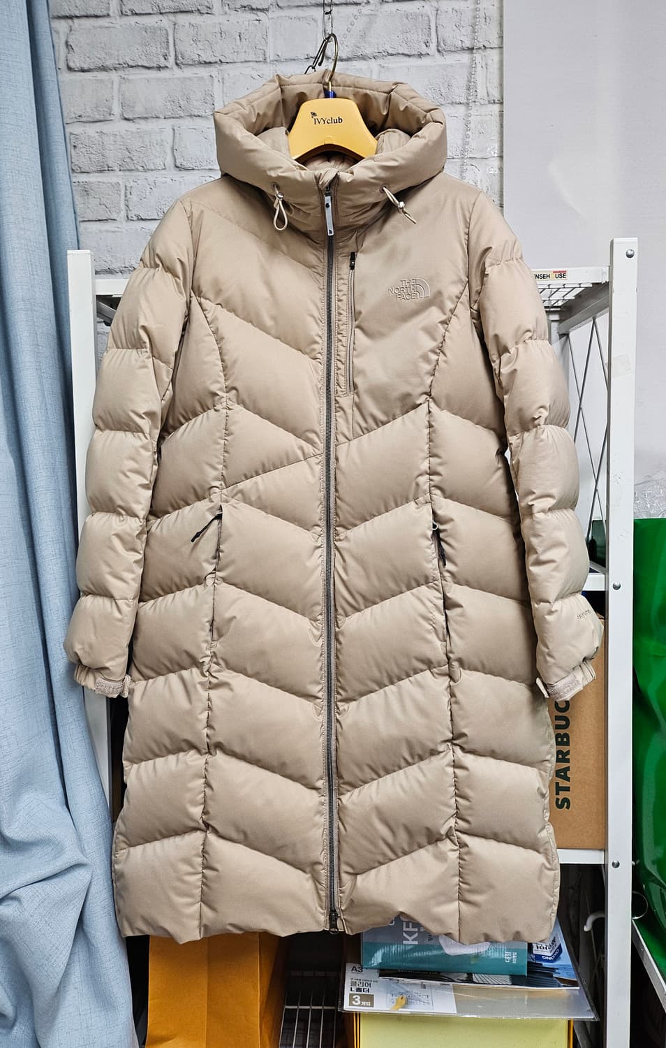노스페이스 여성롱패딩 90 M 슈퍼에어 다운코트 AD16 상품이미지1