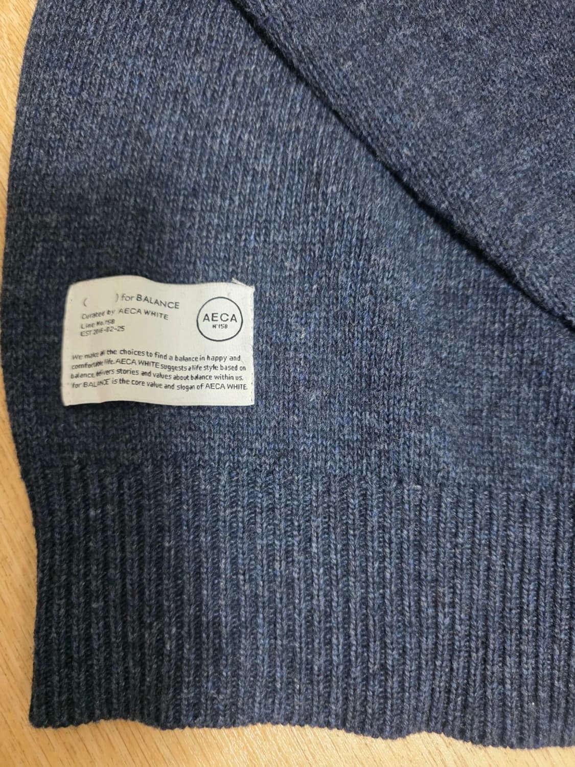 에이카화이트 빅로고 울니트 L 상품이미지5