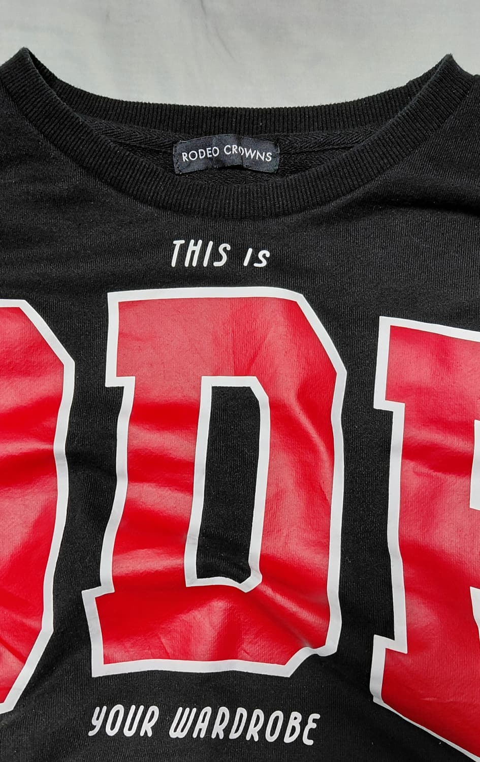 [FREE/무료배송] RODEO CROWNS 빅로고 그래픽 오버핏 맨투맨 상품이미지2