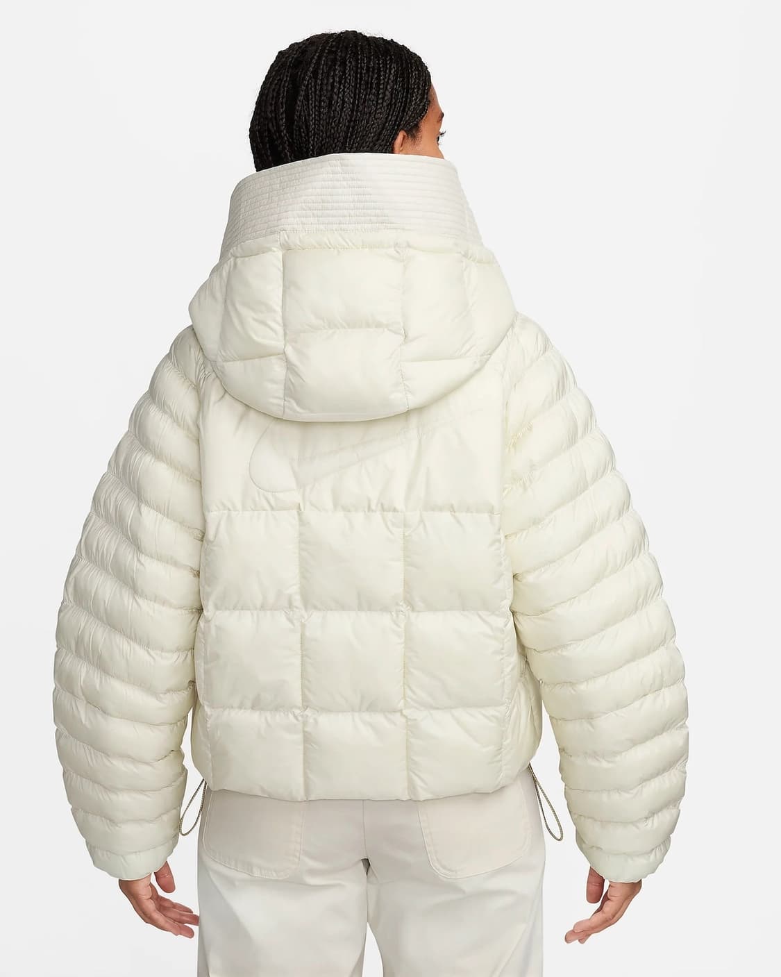 나이키 써마핏 스우시 프리마로프트 푸퍼 후드 크롭 패딩 자켓 M 상품이미지5