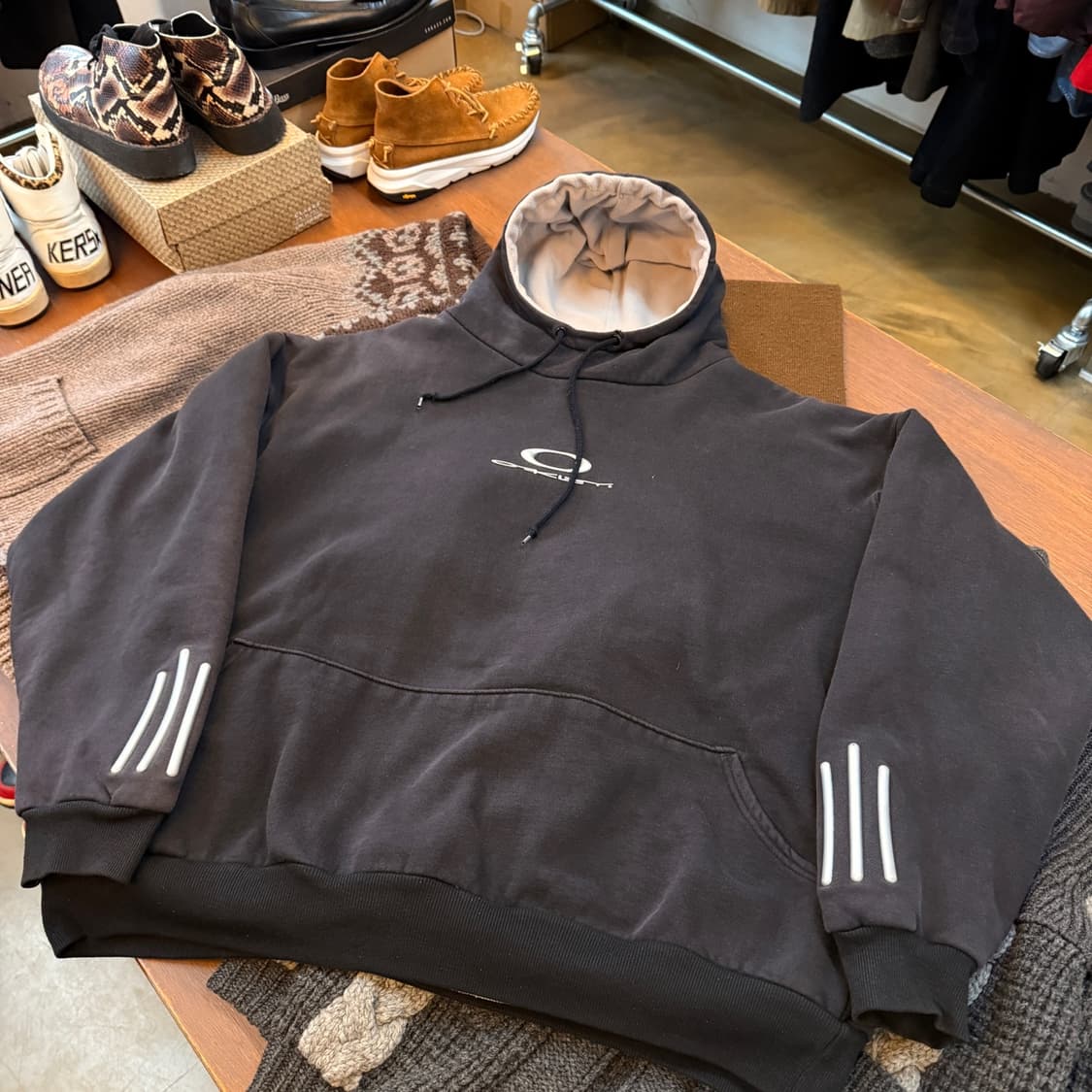 오클리 소프트웨어 3D 입체 프린팅 플리스 안감 후드티  상품이미지1