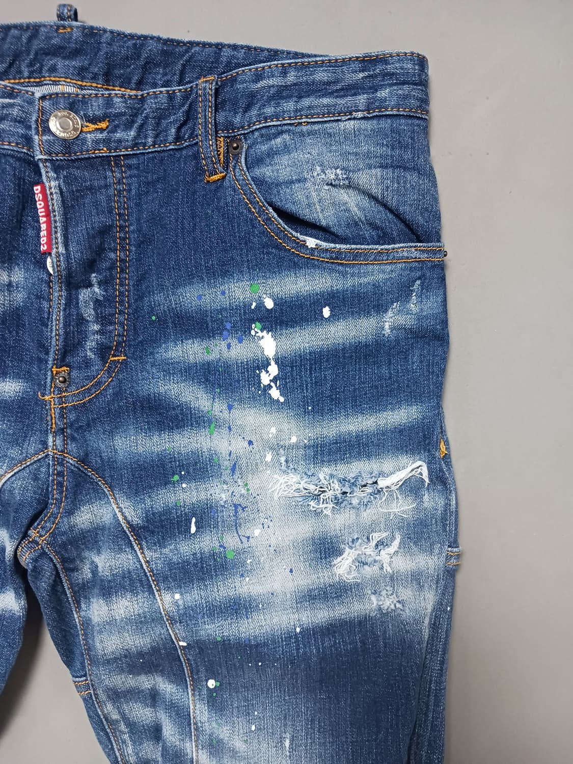 [50] 디스퀘어드2 멀티페인트 스팟 타이디바이커진 청바지 34 35 상품이미지4