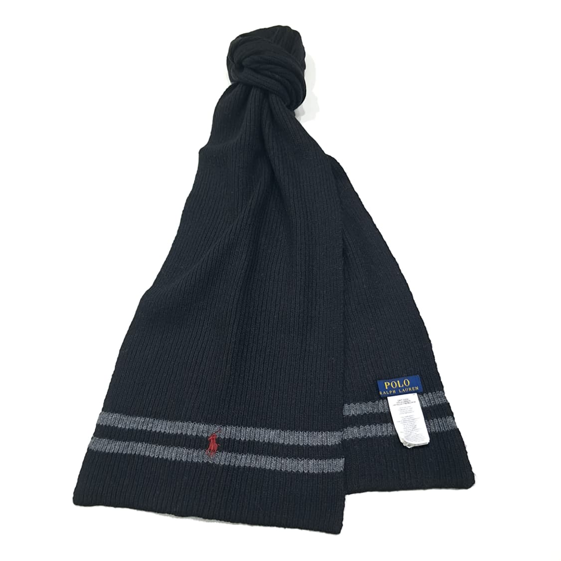 MX657 폴로 00s 램스울혼방 스트라이프 네이비 머플러목도리 상품이미지2