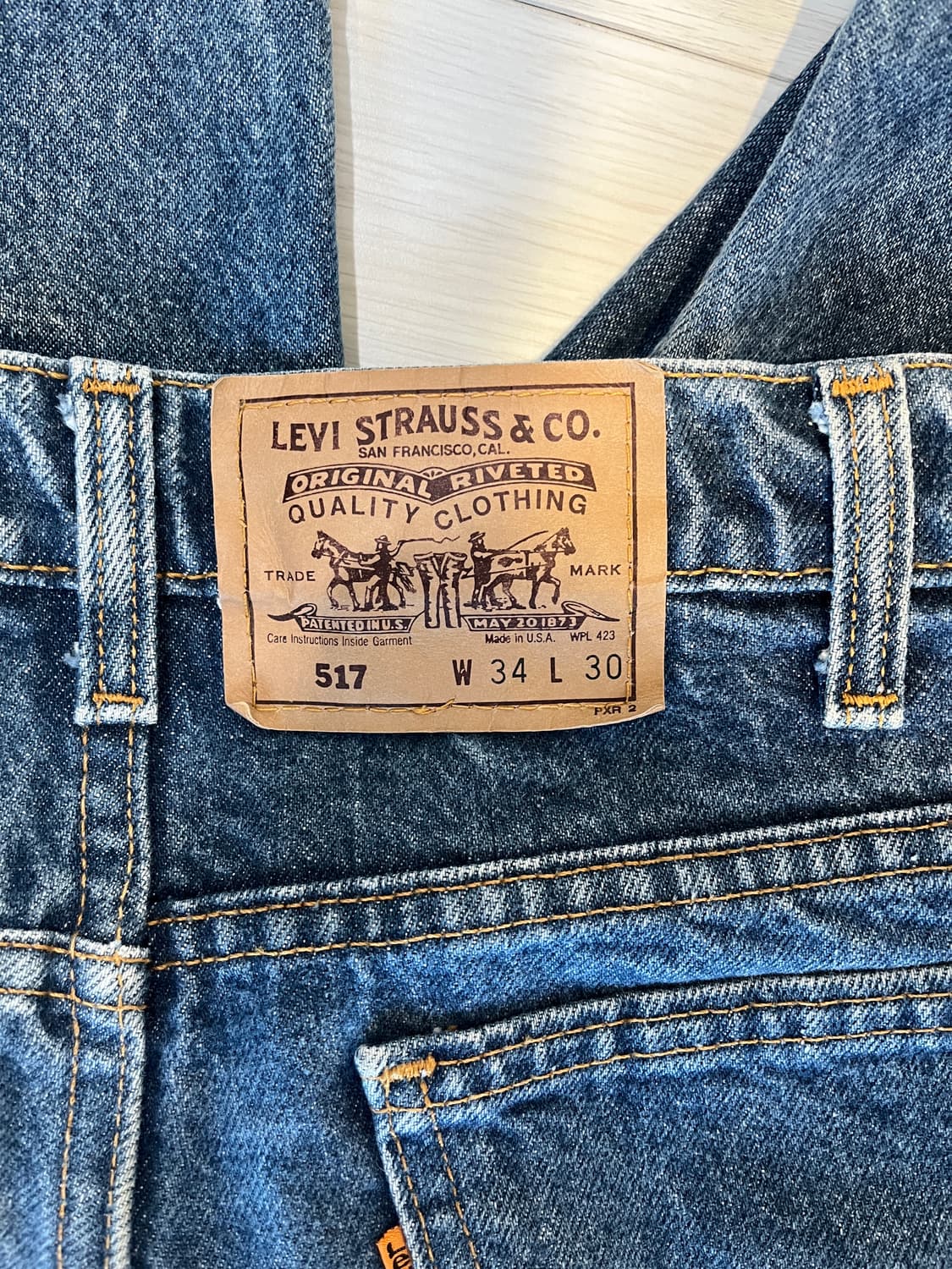 90s 리바이스 517 오렌지탭 34x30 made in USA 상품이미지5