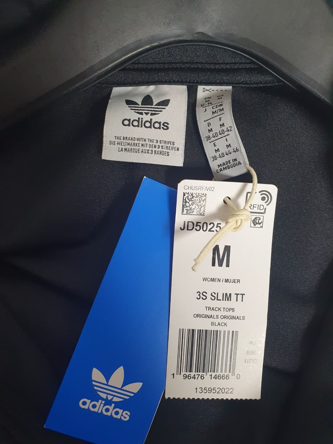 아디다스 져지 3S SLIM 숏 트랙탑 블랙 M 상품이미지7