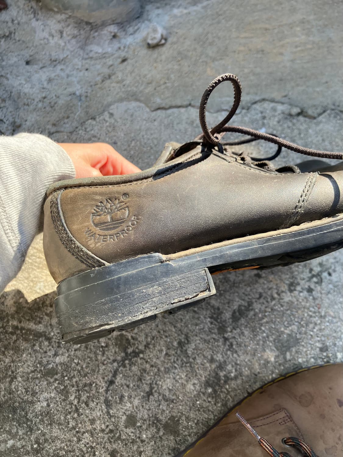 260) Timberland 다크브라운 레더 워크 슈즈 상품이미지7