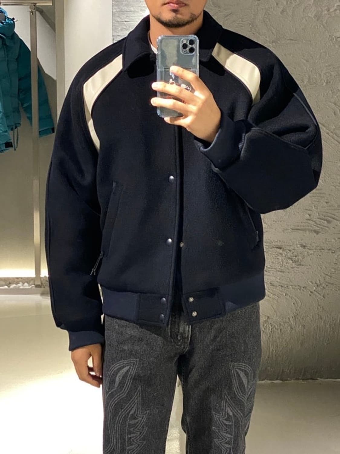 23FW 언어팩티드 바시티자켓 상품이미지4