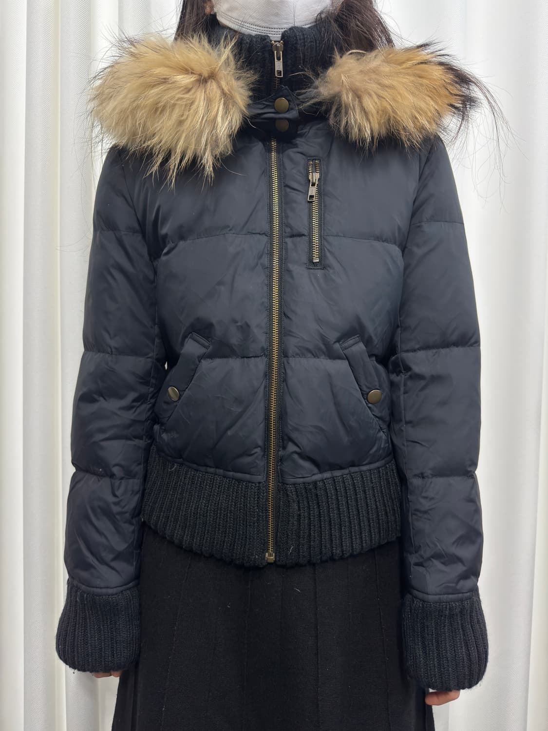 dgrace fur hood short padding 상품이미지1