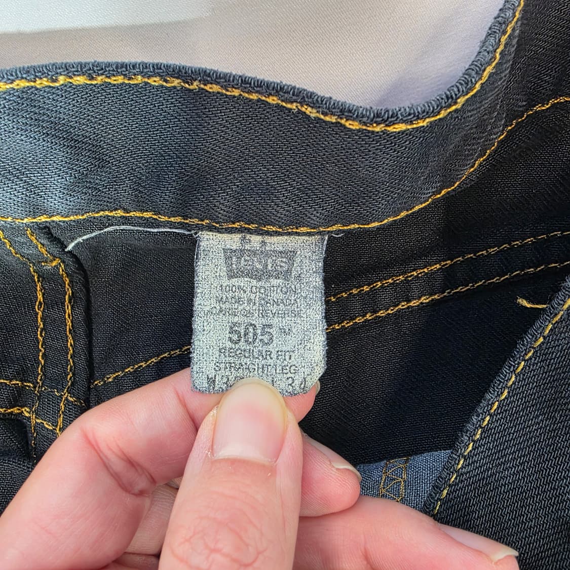[W32L34]00s 리바이스 505 블랙 데님 팬츠 상품이미지4