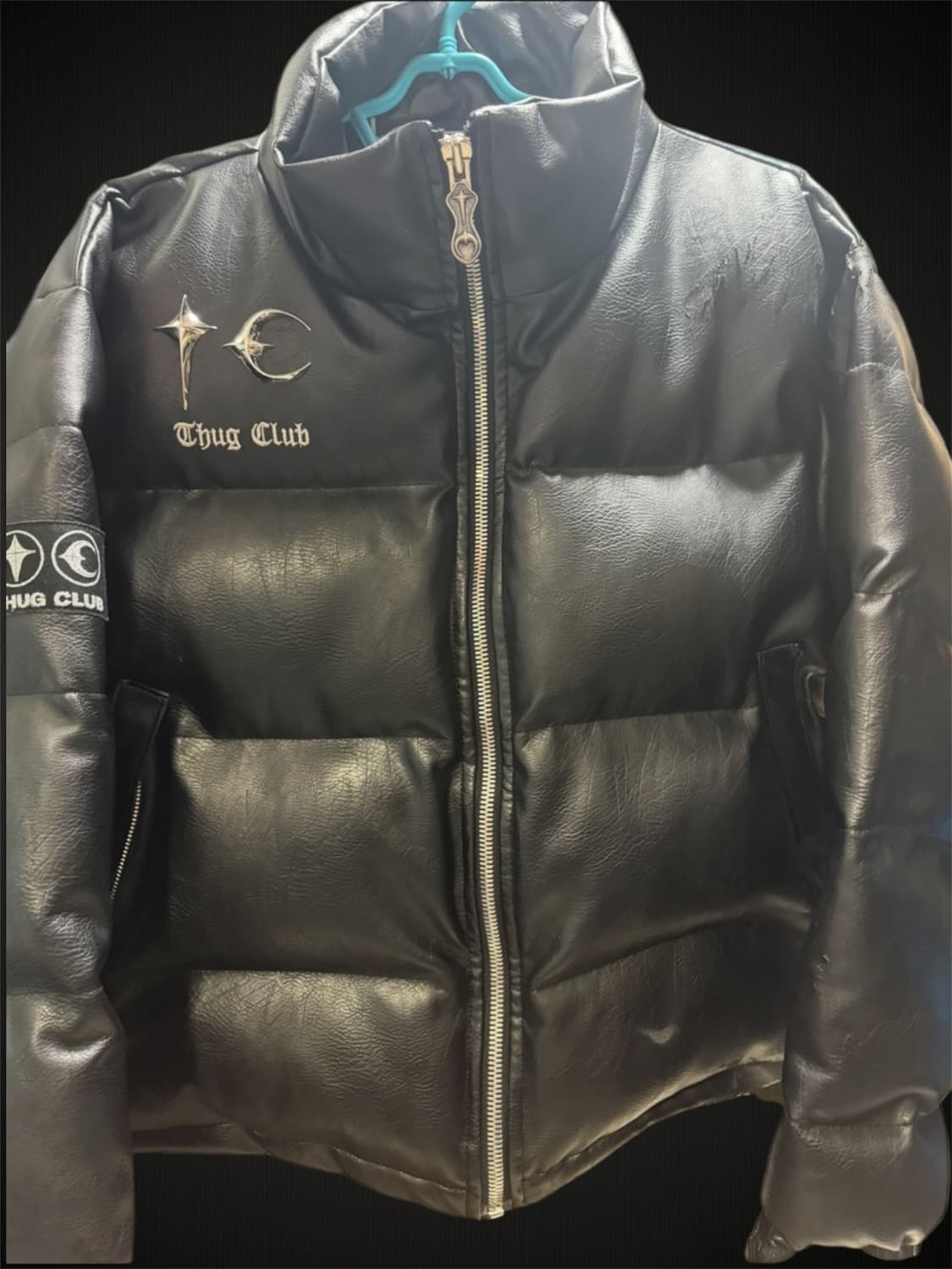 떠그클럽 레더 패딩 상품이미지4